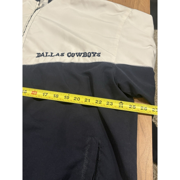 NFL Dallas Cowboys Pullover Windbreaker Jacket Navy And White Men’s 2XL Blue B1 - Picture 3 of 9